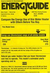 yellow energyguide label, Boston, Arlington MA